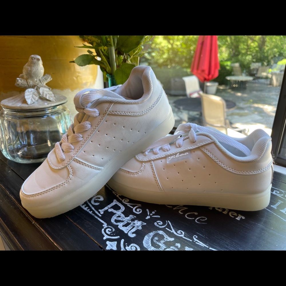 White Lightup Kids Shoes